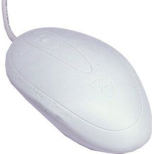 Secomp muis GETT SealShield SSM3 Silikon Maus Scrollfunktion IP68 wasserdicht desinfizierbar optisch USB Farbe: weiss