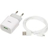 iBox C-41 universele oplader met micro-USB-kabel, wit