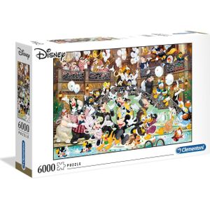 Disney Gala (6000 st.) - Grote legpuzzel met vrolijke afbeelding van Disney-karakters op een feestelijk gala