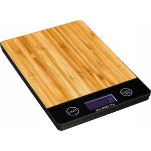 Digitale keukenweegschaal van bamboe max 5 kilo - Precisie weegschaal