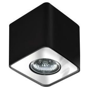 Azzardo lamp plafond Nino 1 AZ0736 FH31431S Plafon lamp plafond 1x50W GU10 zwart / chroom + żarówka LED za 1 metł GRATIS!