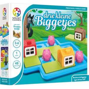 Drie Kleine Biggetjes Deluxe - Puzzelspel voor kinderen van 3-6 jaar - 48 opdrachten - Nederlands