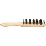 6-row wire brush met corrugated wire