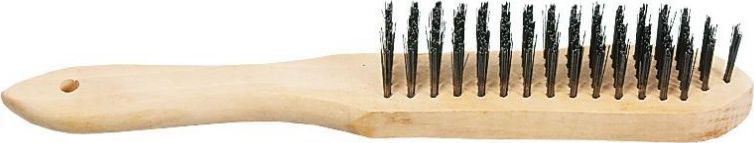 6-row wire brush met corrugated wire