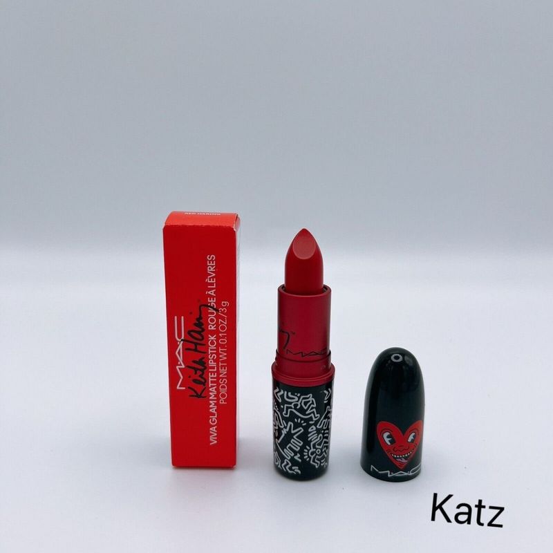MAC , Viva Glam X Keith Haring, Longwear, Cream Lipstick, rood Haring, 3 g voor Women