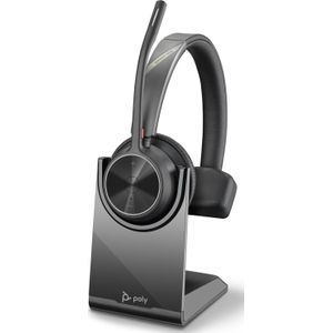 Poly Voyager 4310 UC Headset Draadloos Hoofdband Kantoor/callcenter USB Type-A Bluetooth Oplaadhouder Zwart