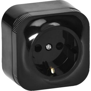 ORNO Gniazdo enkel ToDo 2P+met Schuko IP20,zwart, 10 stuks