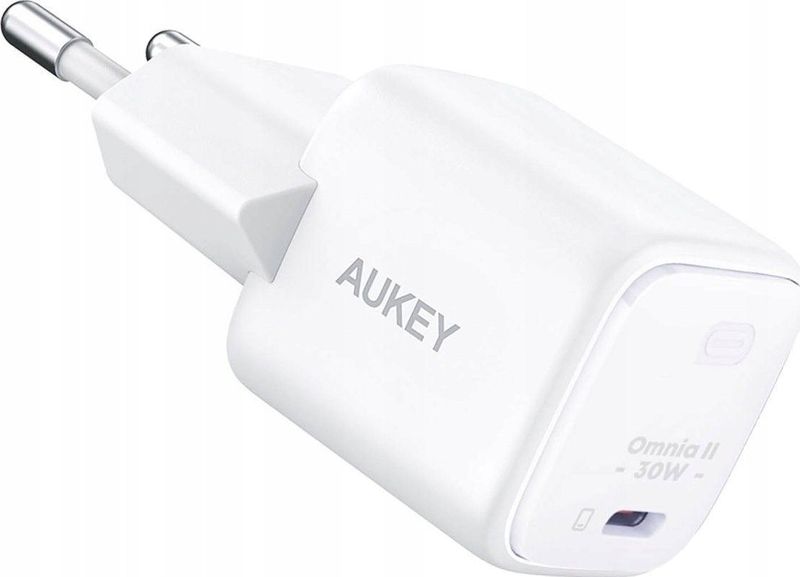 AUKEY OPLADER GAN USB-C, PD 30W, WIT