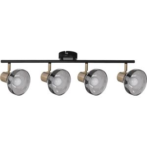 Activejet LISA viervoudige spot zwart-goud plafondwandlamp E14 wandlamp voor woonkamer