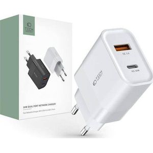 Tech-Protect Charger 1x USB-A 1x USB-C 3 A (9589046926792)