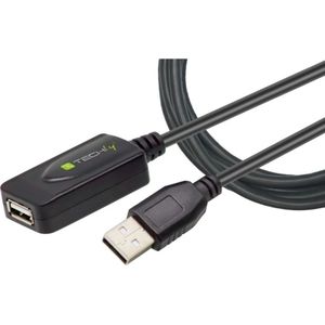 Techly IUSB-REP220TY3 USB-kabel USB 2.0 20 m USB A Zwart