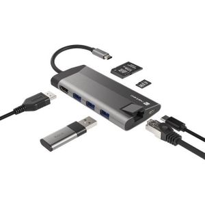 Natec MULTIPORT FOWLER PLUS USB-C, HDMI 4K, RJ45