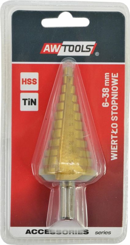 AWTools boor WIERTŁO STOPNIOWE HSS-TIN / 6-38mm