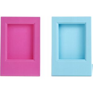 LoveInstant rand 2x rand + doos na foto's voor FUJIFILM INSTAX Mini 12 11 9 8 7s 70 90 50 40 EVO LiPlay Link 2 SE / roze en blauw