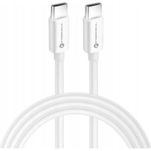 ForCell Kabel USB F-ENERGY C339 kabel type C voor type C PD QC4.0 5A 100W 2 m wit