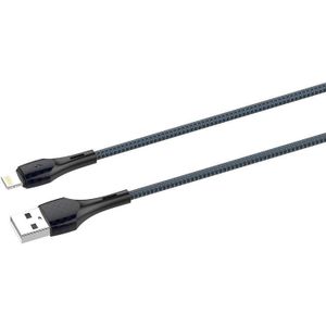 LDNIO LS521, 1m USB - Lightning Cable (grijs-blauw)