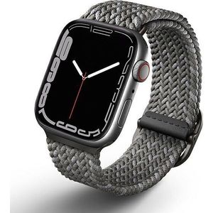 Uniq band Aspen Apple Watch 4/5/6/7/SE 44/45mm Braided DE grijs/pebble grijs