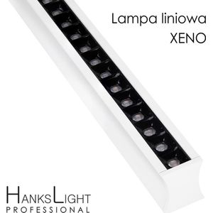 HanksLight hanglamp lamp LED,,liniowa,wit, alu,zwiesz,1264mm,up21/down36W, AC230V,4000K