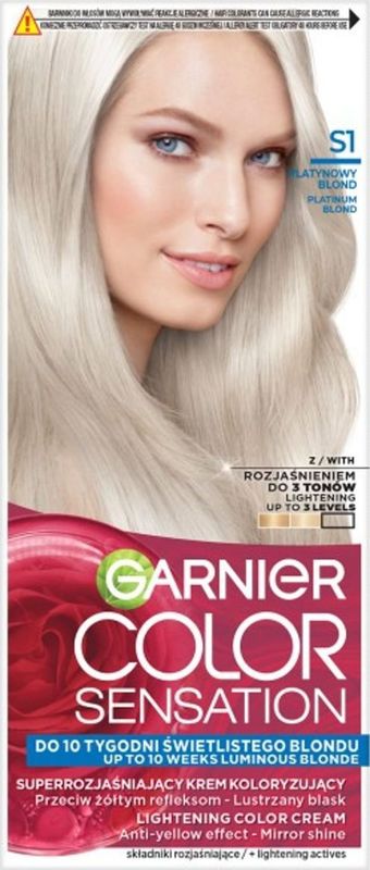 Garnier kleur Sensation crème kleuren nr S1 - Platynowy Blond 1op.