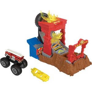 Mattel Monster Trucks Monstertrucks ARENA SLOPERS UITDAGING MET HOOGSTE BRANDALARM Speelset
