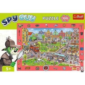 Trefl puzzel 100 stukjes observeren Spy Guy stad