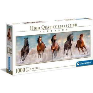 Clementoni High Quality Collection Panorama Puzzel Paarden - 1000 Stukjes | Geschikt voor kinderen vanaf 10 jaar