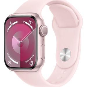 Apple Watch 9 GPS 41mm rosé alu lichtroze sportband M/L