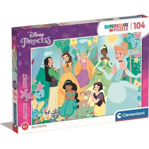 Disney Prinses Glitter Puzzel (104st)