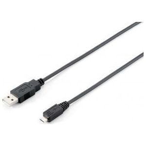 Equip 128523 USB-kabel 1,8 m USB 2.0 USB A Micro-USB B Zwart
