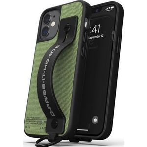 Diesel HANDSTRAP CASE UTILITY TWILL IPHONE 12 MINI zwart/groen standaard