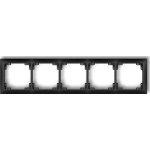 Karlik rand Deco Soft universeel pięciokrotna met tworzywa zwart mat(12DRSO-5)
