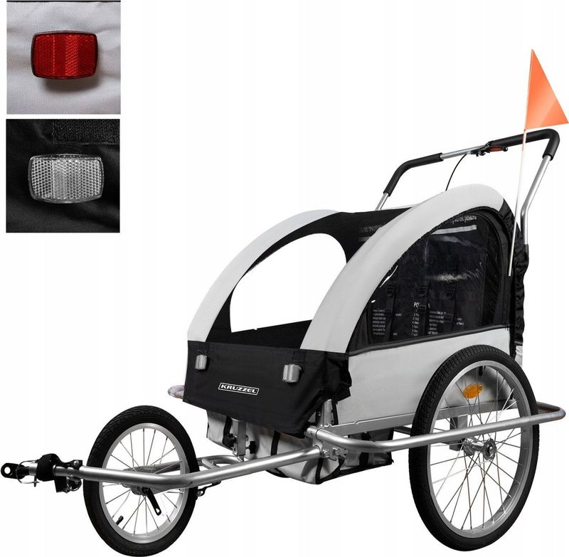 Artnico aanhanger rowerowa amortyzowana 3 in 1 Kruzzel 25372
