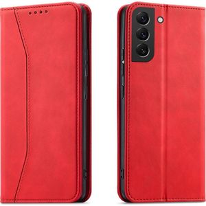 Hurtel Magnet Fancy Case etui Samsung Galaxy S23 Ultra hoes met klapką portemonnee standaard rood