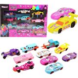 LEANToys serie Autek Resoraków voor meisjes roze 10 stuks EDUKAMP