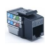 Kontakt-Simon The insert of a single computer socket RJ45 cat.6 unscreened zwart - CJ645U