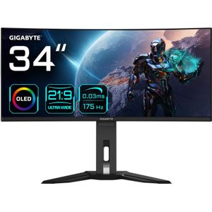 Gigabyte MO34WQC computer monitor 86,4 cm (34 inch) 3440 x 1440 Pixels Wide Quad HD OLED Zwart