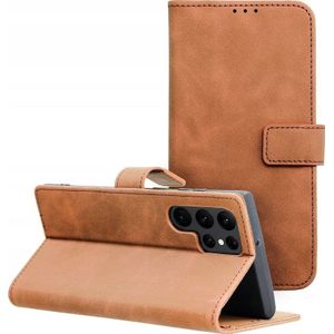 ForCell holster TENDER Book voor SAMSUNG Galaxy S22 Ultra bruin