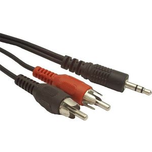 Gembird cca-458-5m 3.5mm stereo plug to 2 phono plugs (tulp) 5 meter, *3,5MMM, *RCAM