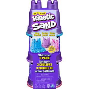 Spin Master Kinetic Sand Shimmer - Glitterzand - 3 kleuren - 340 gr - Sensorisch speelgoed