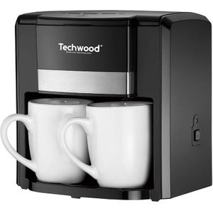 Techwood 2-cup pour-over coffee maker (zwart)
