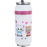 ORION beker thermisch termos bidon katten katje blik 400 ml
