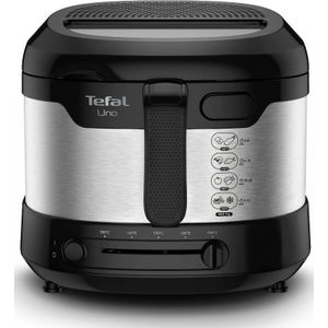 Tefal Uno FF215D friteuse Enkel Vrijstaand Frituurpan Zwart, Roestvrijstaal