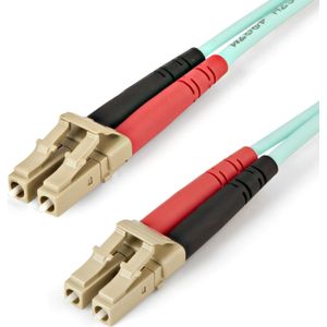 StarTech 2m LC/UPC naar LC/UPC OM4 Multimode Glasvezel Netwerkkabel, 50/125µm LOMMF/VCSEL Zipcord Fiber, 100G Netwerken, Low Insertion Loss, LSZH Fiber Patch Kabel