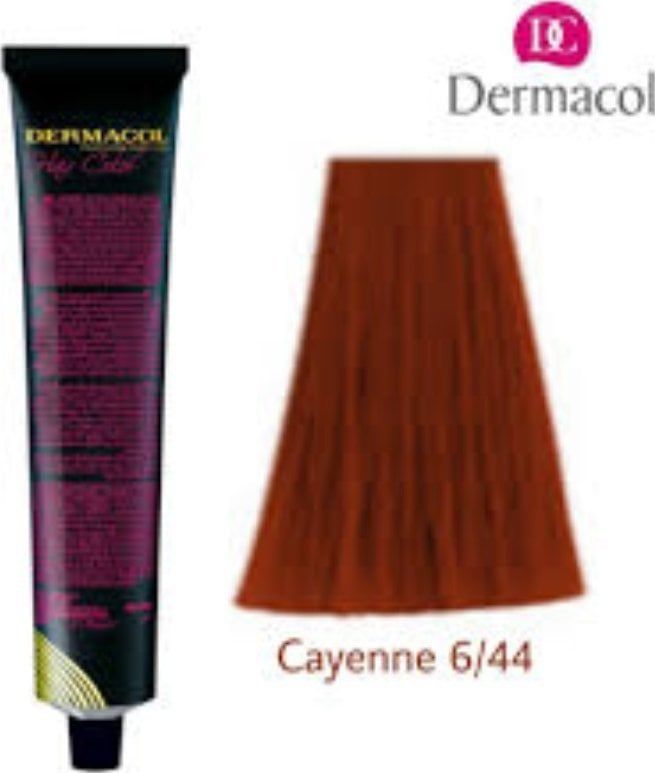 Dermacol , Professional Hair kleur, Permanent Hair Dye, 6/44 Cayenne, 60 ml voor Women