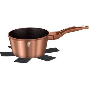 BerlingerHaus Rose Gold Collection Steelpan 16cm - Geschikt voor Inductie - 1.2 liter - 3 lagen marmer coating