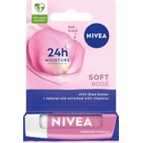 NIVEA Nawilżająca lippenstift bescherming voor mond Soft Rose 4.8g