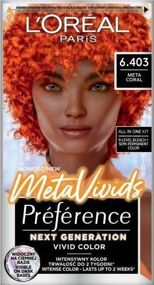 L’Oreal Paris L'oreal Preference MetaVivids farba voor haar 6.403 Meta Coral
