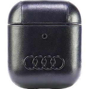 Audi Leather Big Logo AirPods 1/2 cover zwart/zwart AU-AP-GT/D3-BK