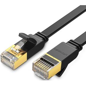 UGREEN Flat network cable NW106 Ethernet RJ45, Cat.7, STP, 10m (zwart)