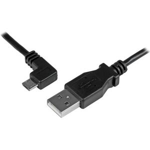 StarTech 1 m Micro-USB oplaad en sync kabel M/M Micro-USB haaks naar links 30/24AWG